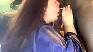 Best Blowjob by BBW Slut with Big Black Cock