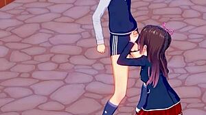 Hentai Studentessa Scopa Compagno di Classe Durante Ricreazione, Incredibile!