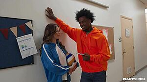 I score with volleyball captain in reality kings competition