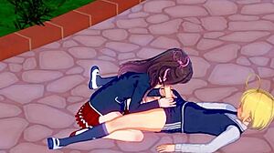 Hentai Studentessa Scopa Compagno di Classe Durante Ricreazione, Incredibile!