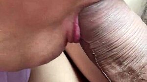 Chinese Wife Licks Yogurt Off Cock in Sensual Blowjob Scene