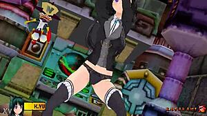 Cute Yukari Katsubari Strips Down in Wild Bossfight Game with Ripped Clothes