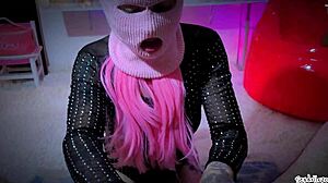 My girlfriend enjoys a relaxing milking massage until the last drop