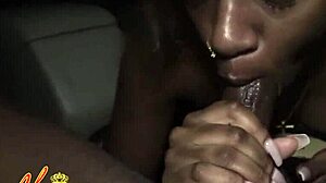 Ebony's wet pussy in first outdoor sex tape