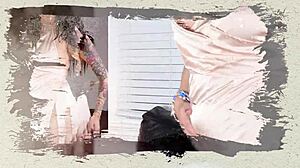 jazmin casually models a two tone bikini for the photoshoot