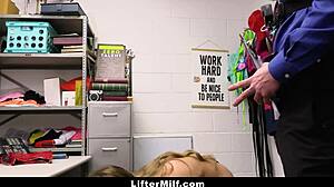 Caught shoplifting, punished and dominated by a horny guard