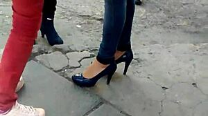 Beautiful woman in high heels and sexy shoes