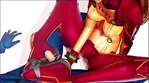 evangalion cowgirl rides hard and squirts in sexy anime 😜