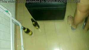 Accidental condom failure leads to massive 3some cumshot