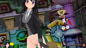 Cute Yukari Katsubari Strips Down in Wild Bossfight Game with Ripped Clothes