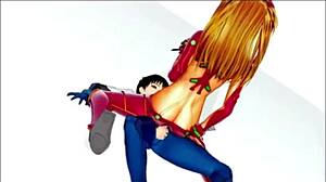 evangalion cowgirl rides hard and squirts in sexy anime 😜