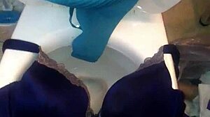 Step Sister in 40DD Bra Gets Cumshot