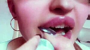 Nude chick with lips makes you hot