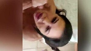 Beautiful horny milf fucks in missionary position in bedroom quickie