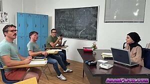 Caught by classmates while teacher Ruby Moon sucks me, turns wild!