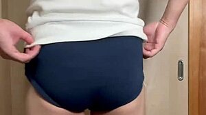 Cute Japanese Teen in Swimsuit Gets Anal Training