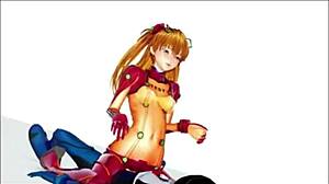 evangalion cowgirl rides hard and squirts in sexy anime 😜