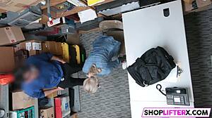 Teen Amateur Caught by Cop at Office.