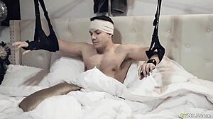 kit mercer offers a sneaky handjob to her stepson