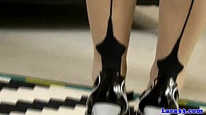 British Milf Lezzies Squirt in Stockings!