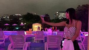 19-Year-Old College Babe with Huge Natural H-Cup Tits Gives Slippery Lotion Service