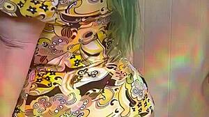 Joan day wears see through tights and flaunts curvy body