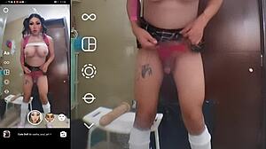 Futanari trap with big tits tests filters in teen skirt and pigtails. Wild transsexual action unfolds with monster cock.