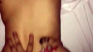 skinny latina checks into a hotel room.