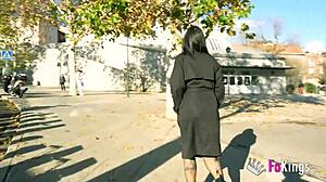 Nelia Estrada's Huge Tits Flashing and Deepthroating Big Cock in Madrid Tour