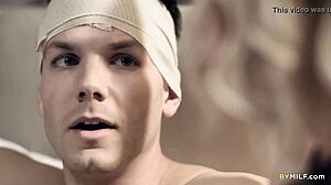 kit mercer offers a sneaky handjob to her stepson