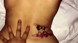 skinny latina checks into a hotel room.