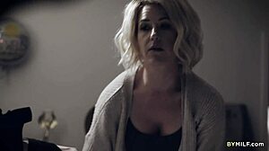 kit mercer offers a sneaky handjob to her stepson