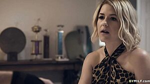 kit mercer offers a sneaky handjob to her stepson