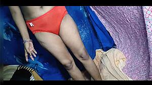 Wife in sexy dress gets slammed hard desi style