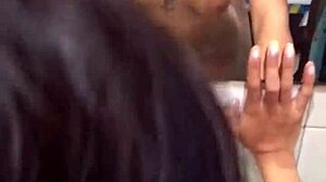 He fucks my tight ass in bathroom!