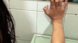 He fucks my tight ass in bathroom!