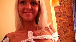 ekaterina glascov, that whore with golden hair, really enjoys her sex toy play