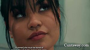 Wow, Tiny Lesbian Dons Dick And Dicks Dainty Delivery Girlie's Cunt!