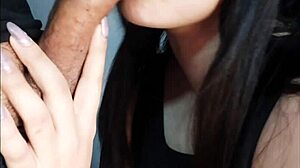 do you like how i deepthroat this big cock with my natural tits bouncing?