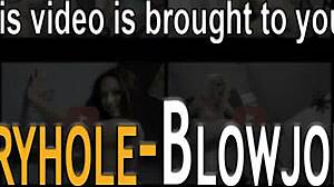 Fucked whore blows huge black cock at gloryhole