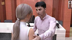 reunion 57 with curvy cutie in sexy outfit