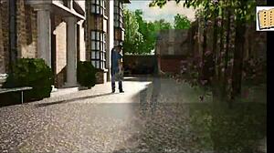 3D visual novel with a curvy girl in a cute outfit