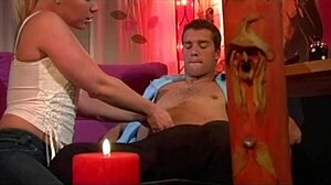 a big cock enters the mouth and pussy of this horny blonde in doggystyle