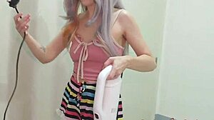 Fucking my step-mom in shorts during foreplay