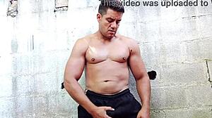 Yuri Ga Cho, the Brazilian bear, enjoys a hairy bodybuilding masturbation session