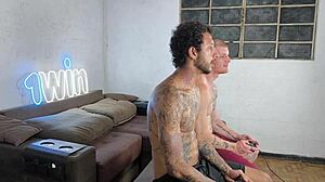 friends fuck ass hard after party!