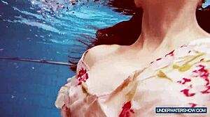 martina the hot croatian keeps up her steamy poolside performance.