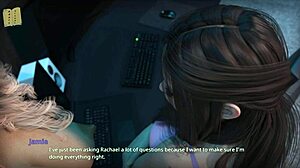 Visual novel game walkthrough on PC with adult content