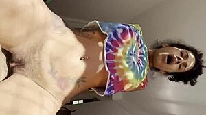 watch this latina brunette give wet blowjob and get fucked!