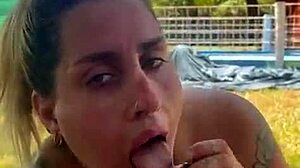 She Swallows My Cum In The Park Always